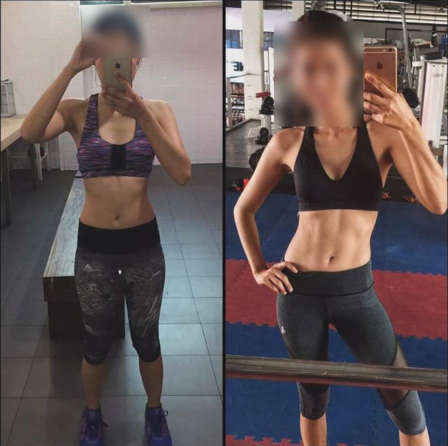Female client before and after